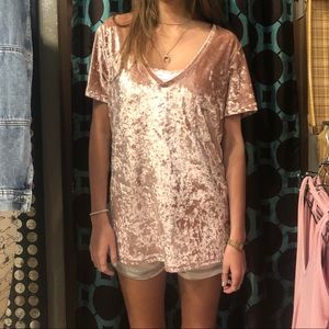 pink velvet POL tee shirt